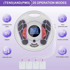 Foot Massager EMS TENS Machine Booster Foot Leg Blood Circulation Pain Relieve