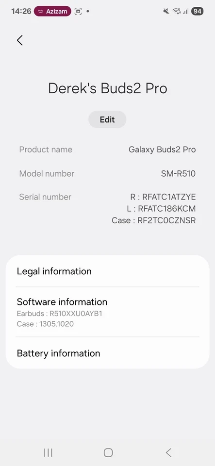 Samsung Galaxy Buds 2 Pro SM-R510 True Wireless Earbuds Graphite - Image 3 of 4