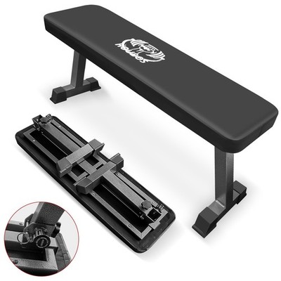 Flat Weight Workout Bench 600lbs Capacity - Foldable for Home Gym Use