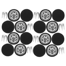 20 Pcs Metal Cap Button Baseball Cloth Covered Buttons with Shank
