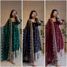 Readymade Anarkali Gown Dress Indian Pakistani Wedding Partywear Salwar Kameez