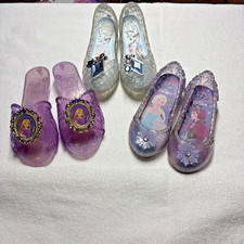 Disney Princess Dress Up Play Shoes Costume Heels Sparkly Girl Kids Pretend Play