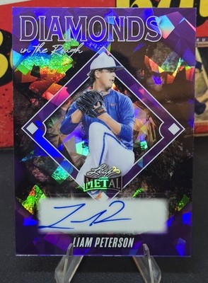 2025 Leaf Metal Diamonds in the Rough #DR-LP1 - Liam Peterson Auto /8