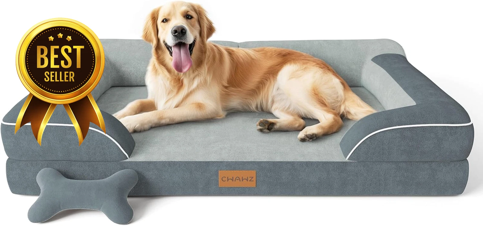 Extra Large Orthopedic Dog Bed with Cooling Gel Memory Foam Waterproof Pet Sofa