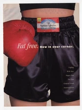vintage 1980s magazine print ad General Foods International Coffees boxing girl