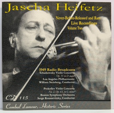 Jascha Heifetz : Never-Before-Released And Rare Live Volume Two (CD) *Very Good*