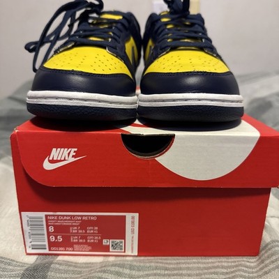 Size 8 - Nike Dunk Low Michigan 2021