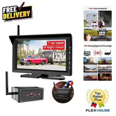 1-Min Magnetic Installation Wireless Rearview Camera with 50FT Signal Range