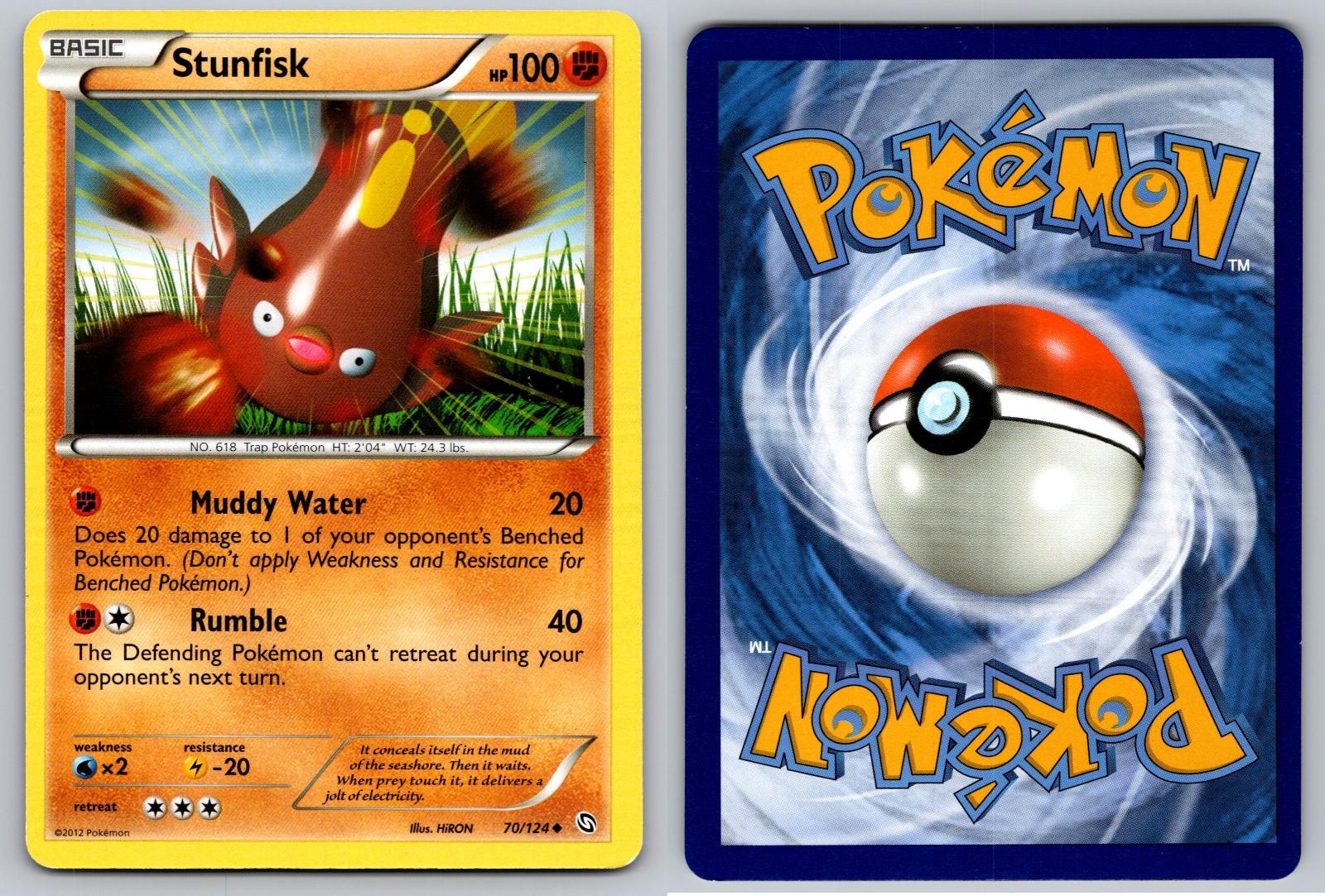 STUNFISK 70/124 UNCOMMON DRAGONS EXALTED POKEMON LP