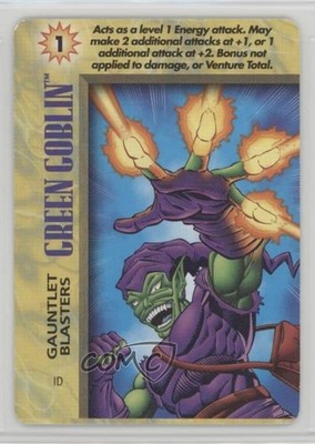 1996 Marvel Overpower CCG: IQ Expansion Base Green Goblin Gauntlet Blasters #ID