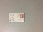 Australia 1950 registered fdc with block of four stamps and picture