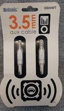 NEW LUXTRONIC White 3.5 mm Aux Cable SS04WT *FREE SHIPPING*