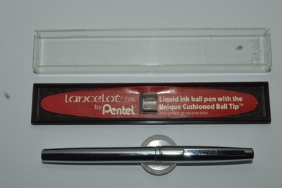 PENTEL Lancelot Rollerball Pen Polished Chrome New-Old Stock Made In USA Retired