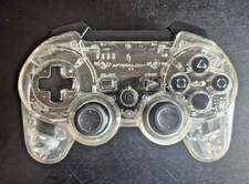 **FOR PARTS/REPAIR** PDP AfterGlow Clear Wireless PS3 CONTROLLER NO DONGLE