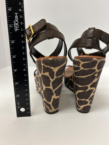 Lauren Ralph Lauren Keilsandalen Damen 8 Giraffen Tiermotiv Plateauschuhe - Bild 10 von 11