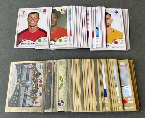 193 PANINI RUSSIA 2018 FOOTBALL STICKERS SWISS GOLD AND BRAZIL PINK BACK VERSION