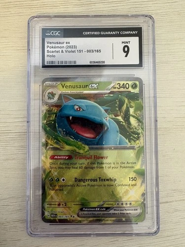 Venusaur Ex 003/165 151 CGC Graded Mint 9 Pokemon Graded Card