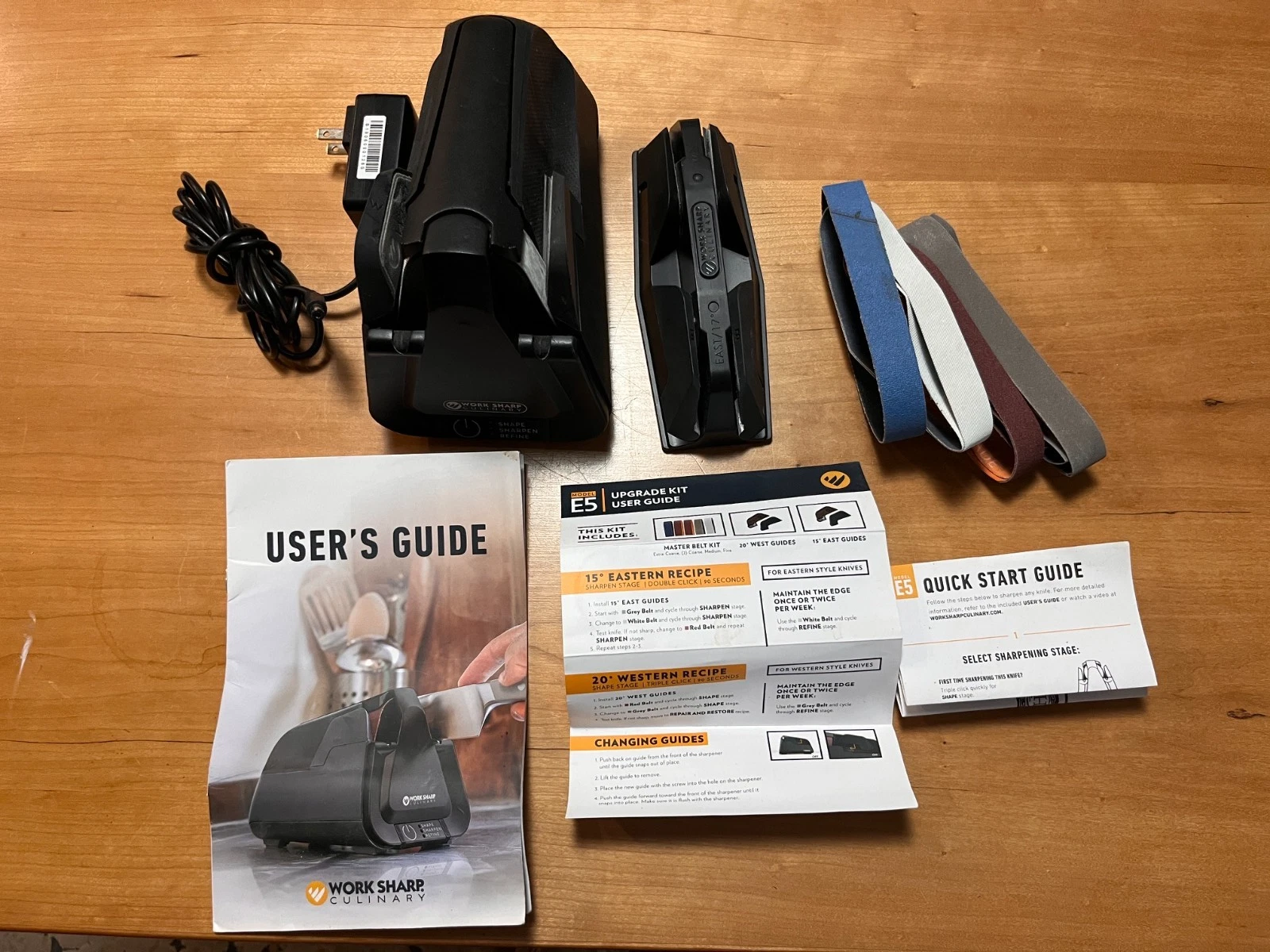 Work Sharp Culinary E5 Kitchen Knife Sharpener with Upgrade Kit and Extra Belts