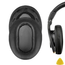 Geekria Replacement Ear Pads for Sony MDR-1AM2 Headphones Black / Plastic Ring