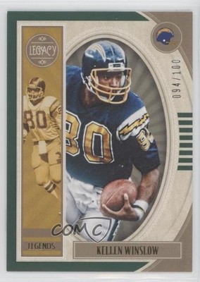 2019 Panini Legacy Legends Green 94/100 Kellen Winslow #125 HOF ni4