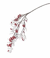 Artplants Deko Zweig Schneebeeren Zweig Gesa Mit Beeren, Rot, 100Cm