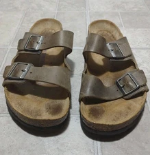 Birkenstock Arizona Men's Size 13 US 46 EU Brown Leather Sandals Shoes