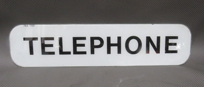 EIN GUTES GLAS TELEFON KIOSK SCHILD