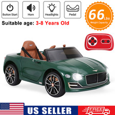 Kids Electric 12v Battery Powered Car Ride On Toy Bentley Style w/Remote Control