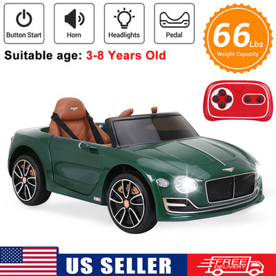 Kids Electric 12v Battery Powered Car Ride On Toy Bentley Style w/Remote Control