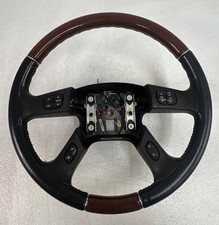 03-06 Cadillac Escalade Steering Wheel Wcontrols Rare Oem Black Woodgrain 03-06 Cadillac Escalade Steering Wheel Wcontrols Rare Oem Black Woodgrain