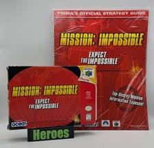 Nintendo 64 N64 Mission Impossible, Game, Box, Instructions, Guide, Verified