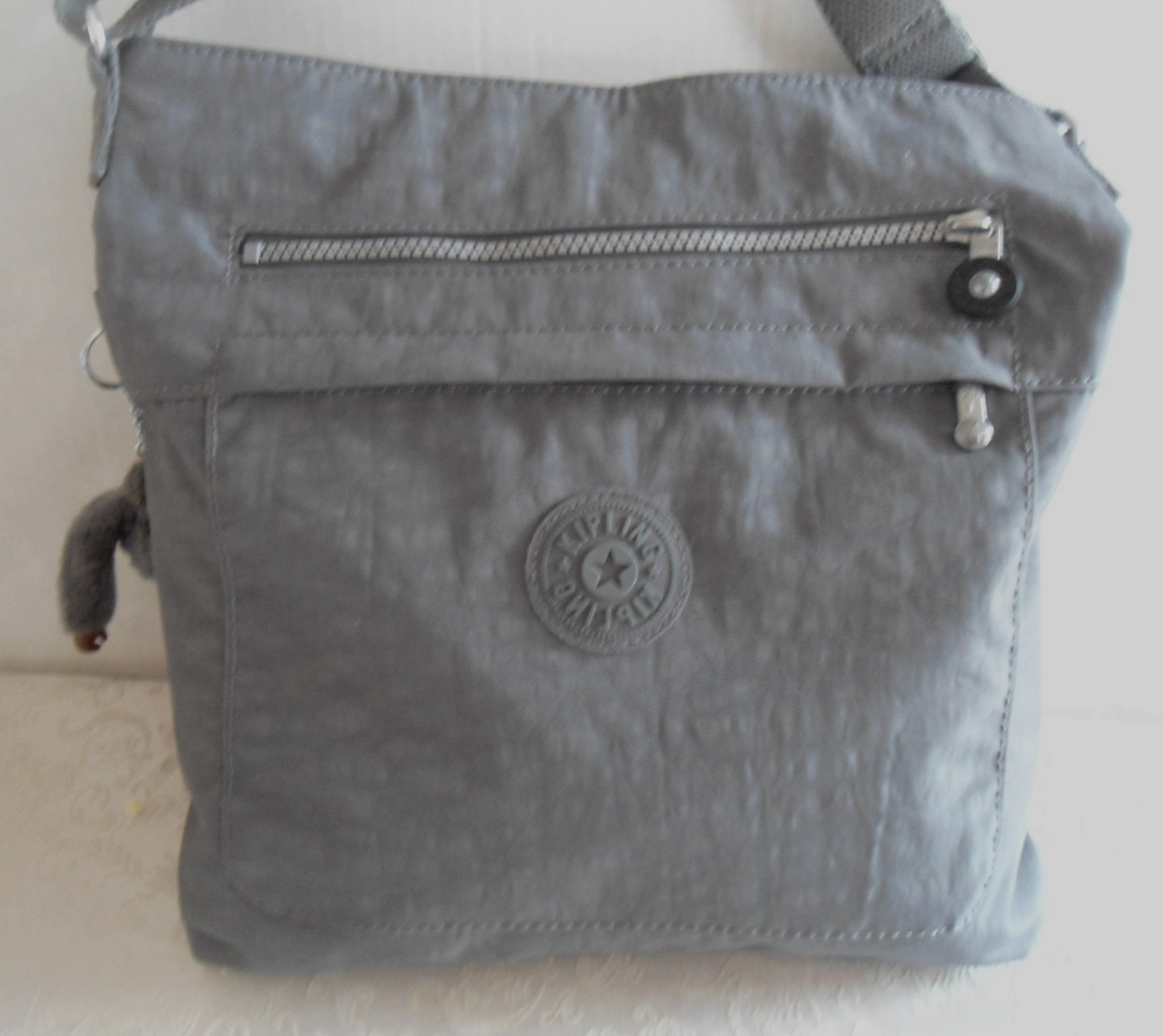 KIPLING LARGE DARK GRAY NYLON MICROFIBER CROSSBOD… - image 2