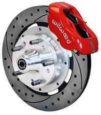 Wilwood Disc Brake Kitfront64-74 Gm12 Drilled Rotorsred Caliperschevyolds Wilwood Disc Brake Kitfront64-74 Gm12 Drilled Rotorsred Caliperschevyolds