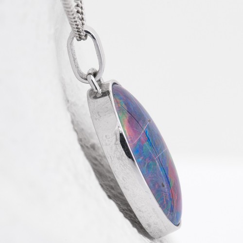 29 mm - Vintage Opal-Triplette Weißgold 585/14K Anhänger - Picture 3 of 7