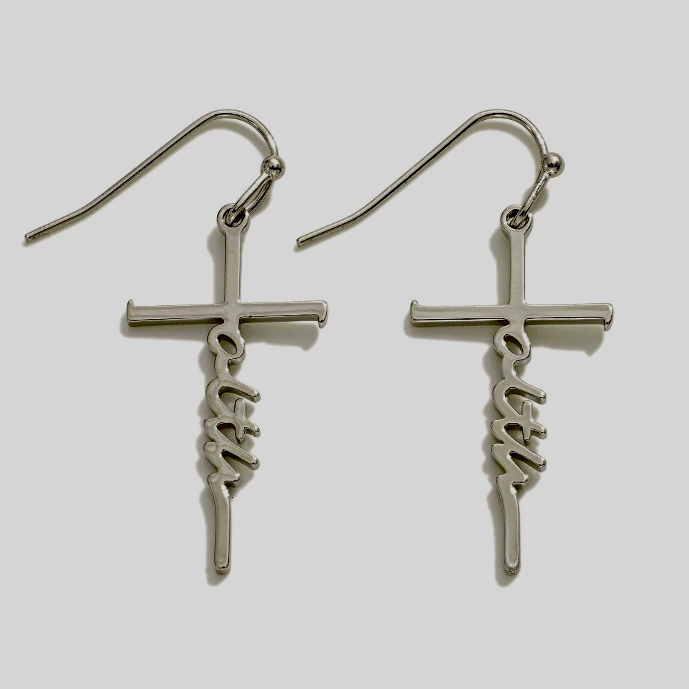 Faith Cross earrings eBay