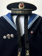 Soviet military uniform and sailor's cap of the USSR Army