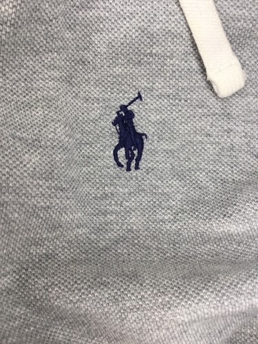 RALPH LAUREN POLO Mens Grey 100% Cotton LOGO Jersey Hoodie Size M MW13 - Picture 7 of 11