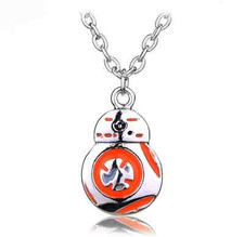 NEW Silver Plated Round Space Robot Necklace - Perfect Gift