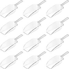 12 Pack Clear Candy Scoopers Popcorn Cookie Scoop for Candy Buffet Ice Cubes