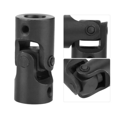 45 Steel Universal Joint Shaft Coupling - 0.5in×0.9in×2in Black Metal Connector For Motors & Model Cars