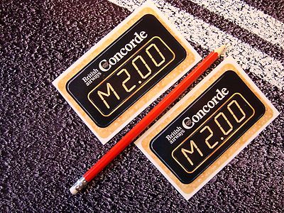CONCORDE Machometer Stickers British Airways Aviation Aeroplane Airliner Olympus