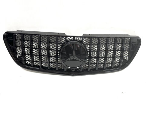 Calandre Mercedes Vito w447 2014 à 2024 full noir avec logo 3D - Picture 2 of 4