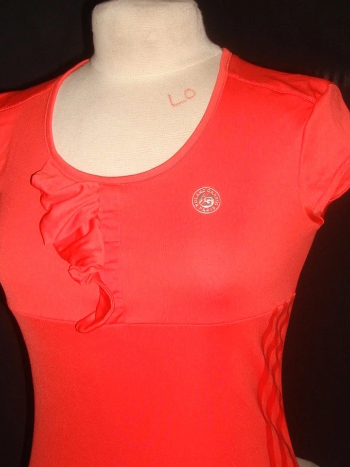 MUJER ADIDAS ROLAND GARROS LOGO CLIMALITE MELOCOTÓN POLI S/S TENIS TOP TALLA. S Foto 3 de 4