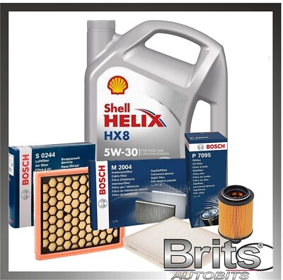 SERVICE KIT FOR VAUXHALL INSIGNIA 2.0 CDTI MK1 CABIN OIL AIR FILTER + SHELL OIL