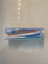 Schylling Collector Series Zephyr Tin Wind Up Speedboat NIB 1996 Vintage