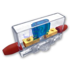 In-Line Car Audio APX MAXI Blade Fuse Holder 4ga 12V/24V/32V DC  10-100A Fuse