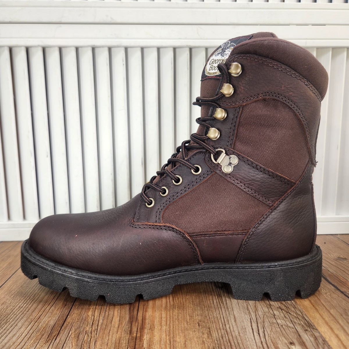 Georgia Boot Homeland Work Boots Mens Size 13W Brown Soft Toe G108 GEORGIA BOOT HOMELAND WATERPROOF WORK BOOTS G106 main image 2