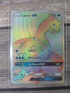 LAPRAS GX FULL ART RAINBOW 151/149 SECRET RARE SUN & MOON POKEMON | eBay