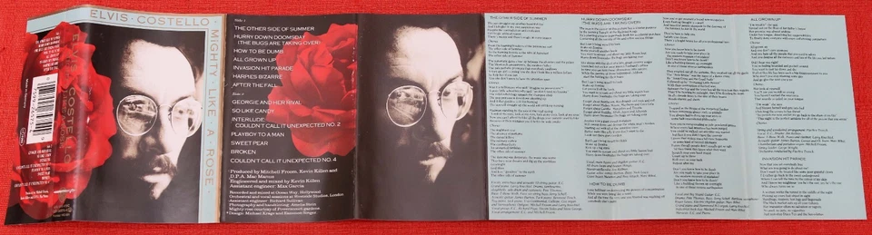 ELVIS COSTELLO - UK CASSETTE TAPE - MIGHTY LIKE A ROSE - Image 3 of 4