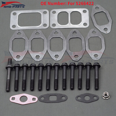 NEW Exhaust Manifold Bolts , Gaskets,Kit for Dodge Cummins 5.9,12V 89-98 USA